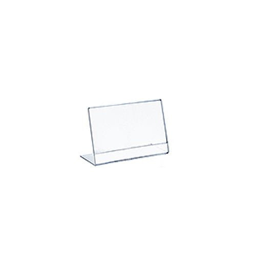 Acrylic Clear L Shaped Sign Holders 6 W x 5 H Inches - Case of 10