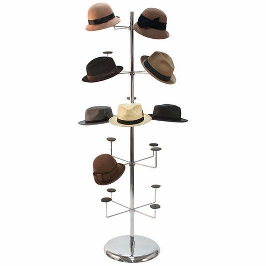 5 Adjustable Millinery Rack 72.5 H Inches with 20 Hat Holds