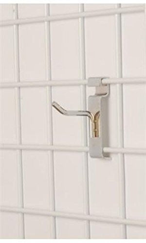 Peg Hooks in Chrome 2 Inches Long for Wire Grid - Count of 25