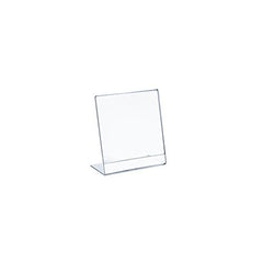 Acrylic Clear L Shaped Sign Holders 5 W x 7 H Inches - Count of 10