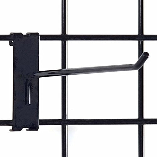 Black Peg Hooks 10 Inches Long for Gridwall - Pack of 25