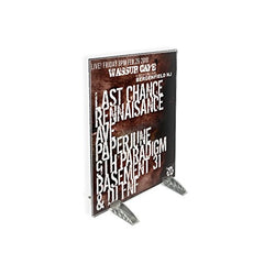 Dual Stand Sign Holders in Clear 8 W x 10 H Inches - Count of 10