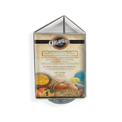 3 Sided Sign Holder in Clear 5.5 W x 8.5 H Inches with Revolving Base