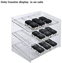 3 Tier Display Tray in Clear 12 W x 10.5 H x 8 D Inches with 12 Compartments