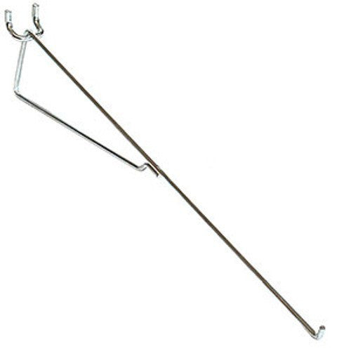 Pegboard Shelf Bracket in Zinc 14 Inches Long