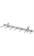 Belt/Tie Display Rack in Chrome 22 W Inches with 7 Peg Hooks