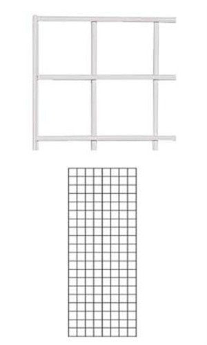 Wire Grid Wall Panels in White 2 x 5 Feet - Box of 4