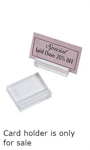 Acrylic Clear Card/Ticket Holders 1.25 L x 1 W x 0.38 Inches - Pack of 50