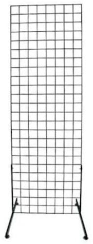 Black Standing Grid Screens 2 x 6 Feet with Legs - Set of 2