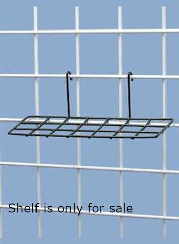 Black Wire Shoe Shelves 10 L x 4 W Inches for Grid - Lot of 5