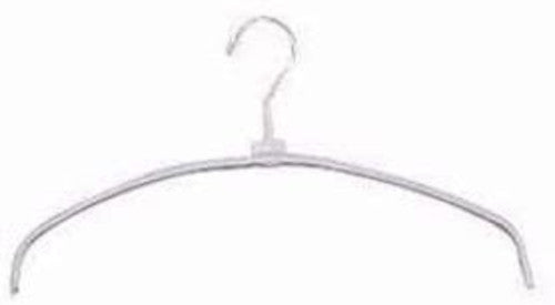Rubberized Metal Hanger in White 16 Inches Long with Chrome Hook