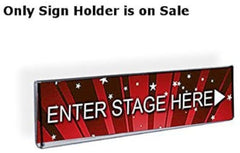 Sign Holders in Clear 8.5 W x 2.5 H Inches with Magnetic Tape - Count of 10