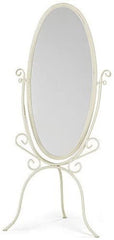 Boutique Cheval Floor Oval Mirror in Ivory 60 H Inches