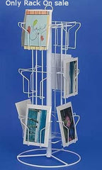 3 Tier Greeting Card Rack in White 6 W X 6 H Inches