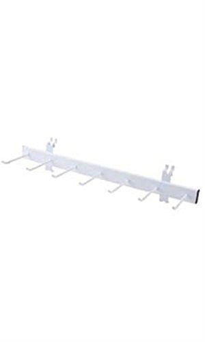 Belt/Tie Display Rack in White 22 W Inches with 7 Peg Hooks