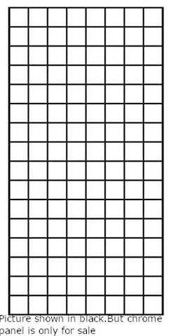 Double Wire Grid Panels in Chrome 48 x 48 Inches - Box of 4