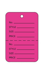 Flamingo Pink Unstrung Coupon Price Tags 1.25 W x 1 H Inches - Pack of 1000