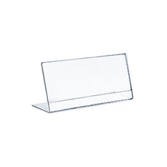 Slanted L Shape Sign Holders in Clear 11 W x 7 H Inches - Count of 10