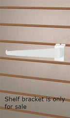 Slatwall Shelf Brackets in White 14 Inches Long - Case of 8