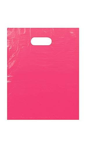 Plastic Merchandise Bags in Pink 15 x 18 x 4 Inches - Count of 500