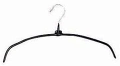 Non Slip Rubberized Dress Hangers in Black 16 Inches Long - Pack of 25