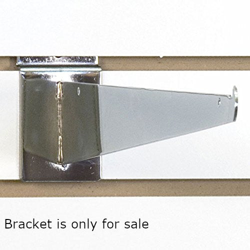 Slatwall Shelf Brackets in Chrome 16 Inches Long - Set of 25