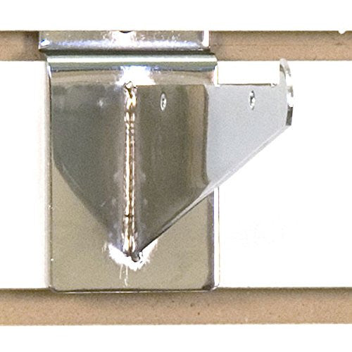 Shelf Brackets in Chrome 6 Inches Long for Slatwall - Pack of 8