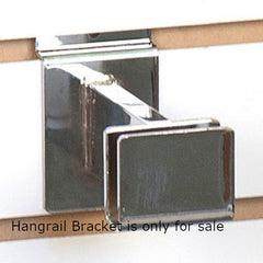 Slatwall Hangrail Brackets in Chrome 3 Inches Long - Box of 10