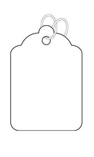 Strung Size 4 Price Tags in White 0.9375 W x 1.5 H Inches - Box of 1000