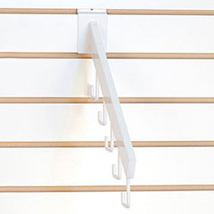 Slatwall J Hook Rectangular Tubing Faceout in White 16 Inches Long