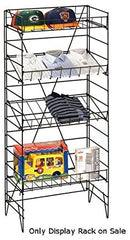 Adjustable Display Rack in Black with Four Shelves - 55 H x 22 W x 13 D Inches