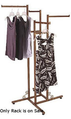 Cobblestone 4 Way Boutique Clothing Rack 48 - 72 Inches H with Straight Arms