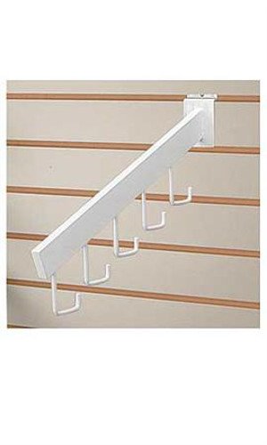 J Hook Waterfall Faceout in White for Slatwall - Box of 10