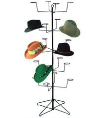 Spinning Hat Rack in Black 62 H x 25 Inches Holds 20 Hats