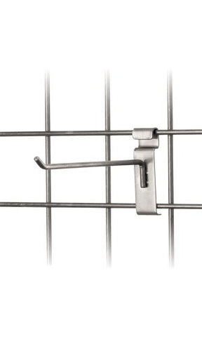 Raw Steel Grid Peg Hooks 8 Inches Long for Gridwall - Case of 10
