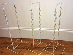 Double Round Strip Display Racks in Almond 22 H x 8.5 W x 8 D Inches - Set of 3
