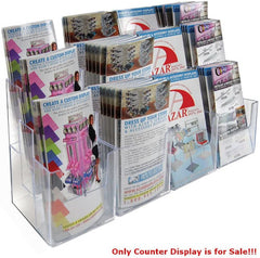 3 Tier Trifold Brochure Displays 27 W x 5.375 D Inches - Pack of 2