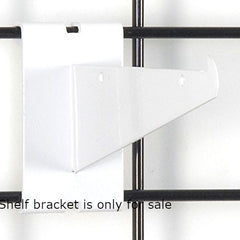 Gridwall Shelf Brackets in White 6 Inches Long - Box of 25
