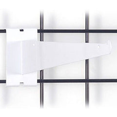 Gridwall Shelf Brackets in White 12 Inches Long - Box of 10
