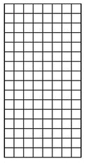 Double Wire Grid Panels in Black 24 x 72 Inches - Count of 4