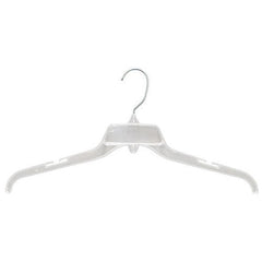 Metal Dress Hangers in Clear 19 Inches Long - Pack of 100