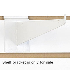 Slatwall Shelf Brackets in White 14 Inches Long - Box of 10