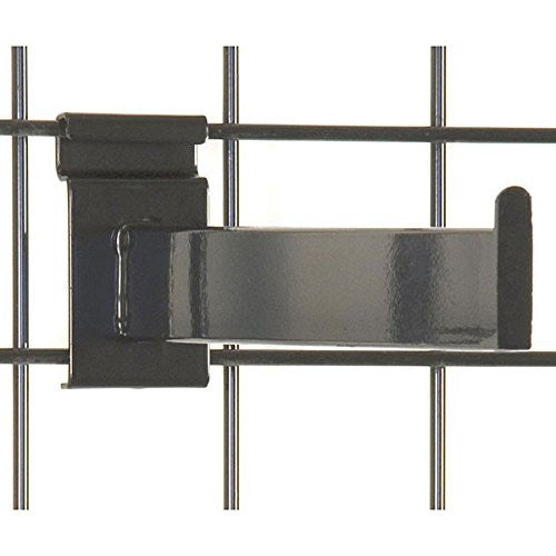 Rectangular Tubing Faceouts in Black 12 Inches Long for Slatwall - Box of 8